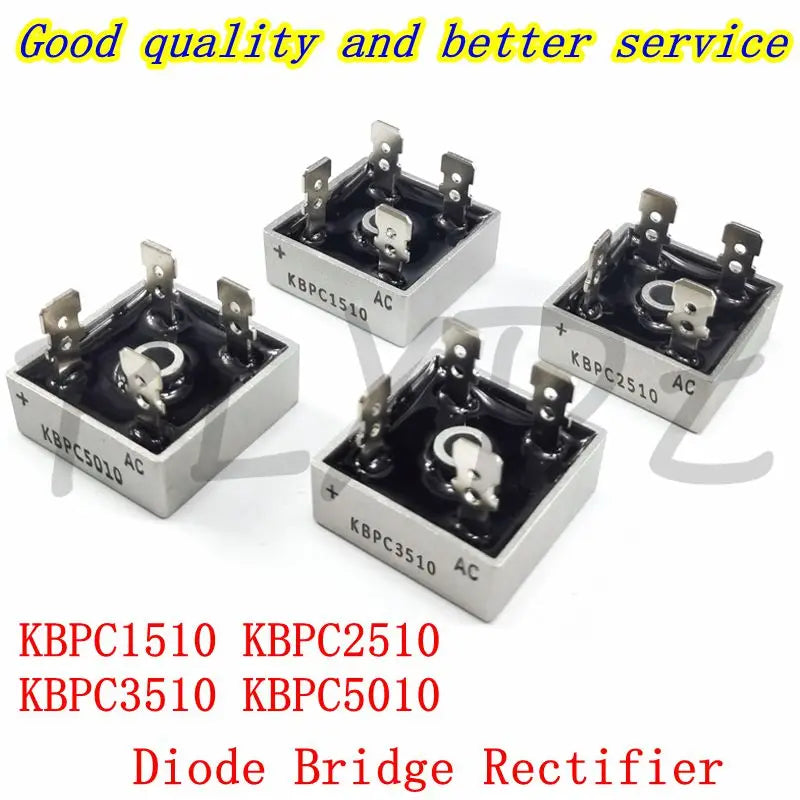 5pcs Diode Bridge Rectifier KBPC5010 KBPC1510 KBPC2510 KBPC3510 Rectifiers 15A 25A 35A 50A 1000V Rectifier bridge module