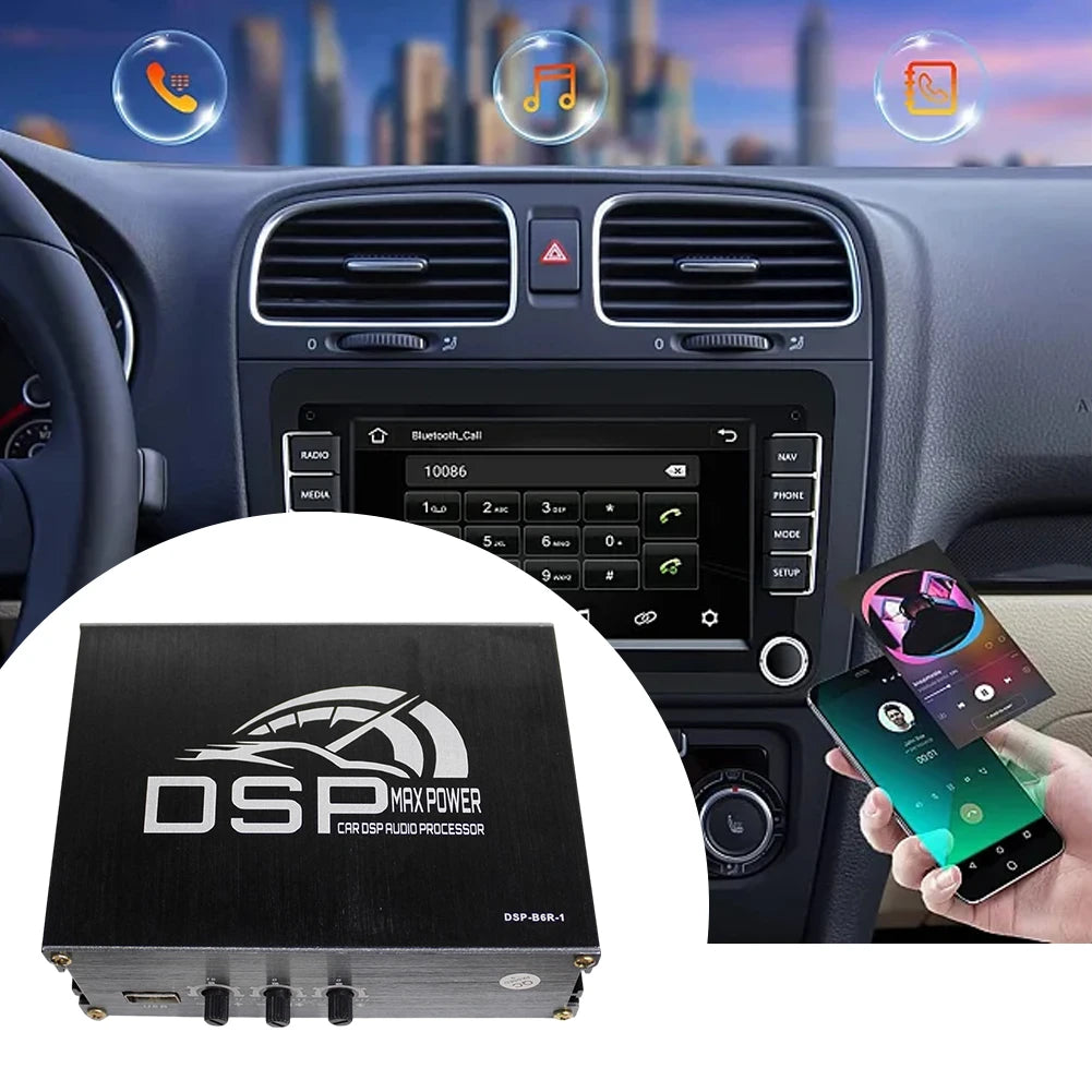 4x50W Car DSP Digital Audio Processor Support APP Control Car DSP Amplifier Audio Digital Sound Processor for Car