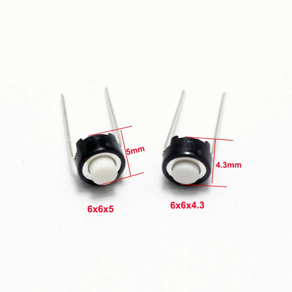 10/20/50/100PCS SKRGAED010 ALPS Tact Switch White Black Touch Switch 6*6*5mm 6x6x4.3mm DIP Tactile Push Button Micro Switch