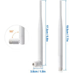 2.4G 5.8G WiFi Antenna 6dBi 2.4GHz 5GHz White Rubber Antennae RP SMA Male for Security Camera Surveillance Recorder WiFi Router