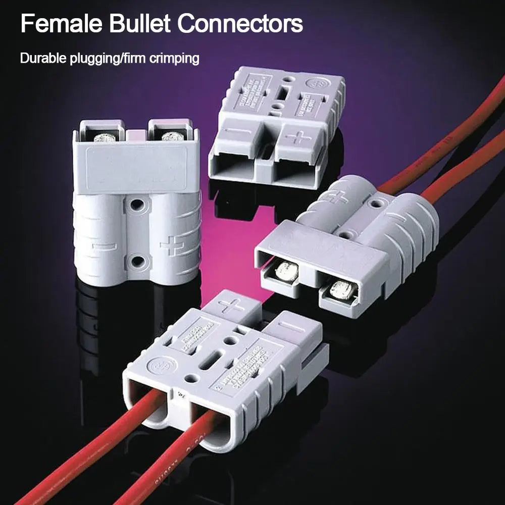 Power Connectors 50 AMP Plug Cable Terminal 600V Grey Red Battery Power Connector Pins Lugs Copper For Anderson