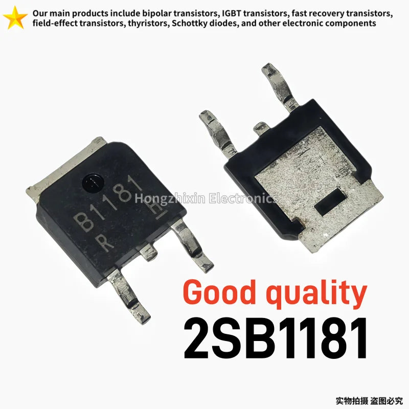 10/30PCS New 2SB1181 B1181 TO-252 DPAK PNP Power Transistor 80V 1A SMD BJT Transistor For Power Supply LED Driver Circuit