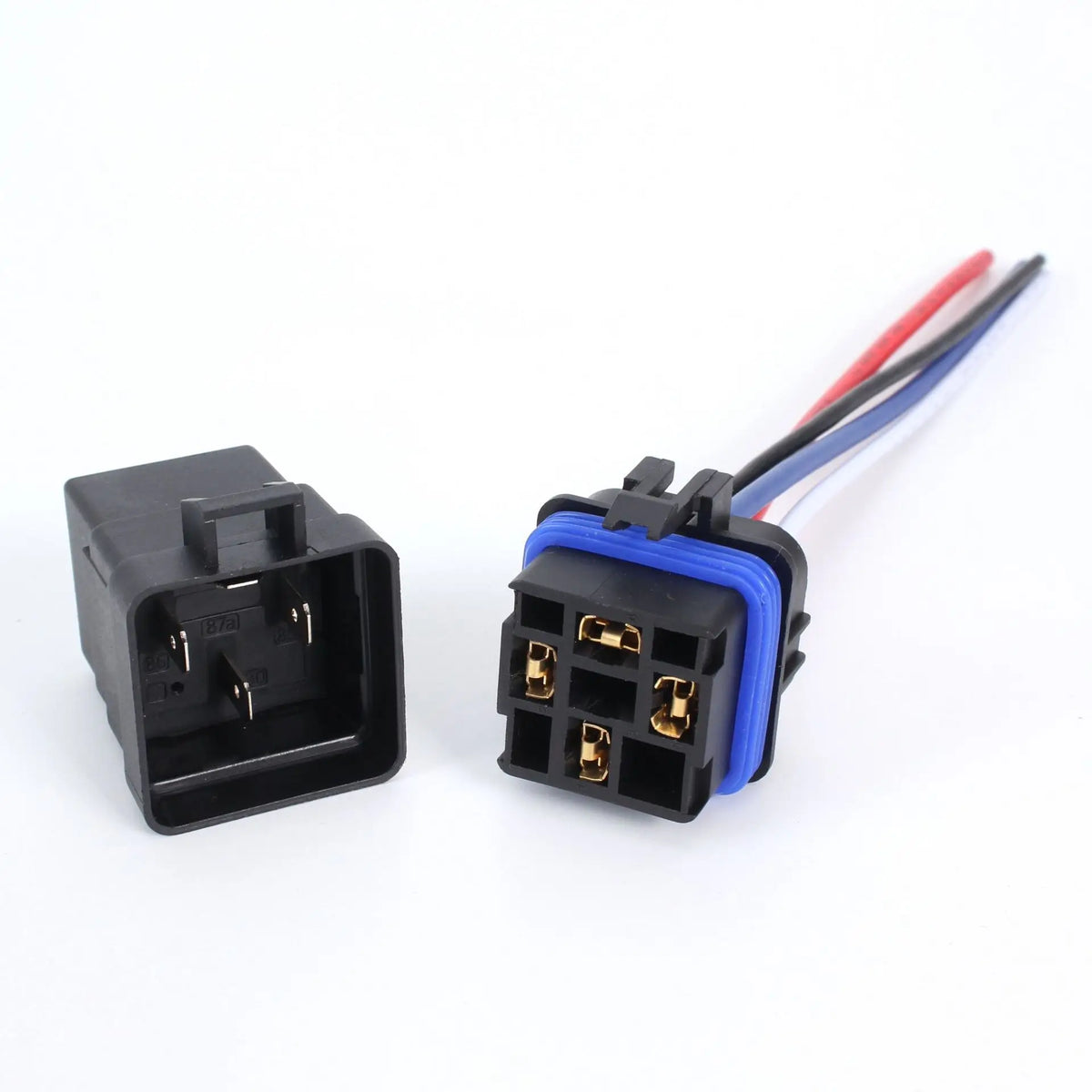 1PCS DC 12 24V 40A 4 5-Pin AMP Waterproof Relay Harness Tinned Copper Wires 5-PIN SPDT For  Boat Auto Fan Car relay With Socket