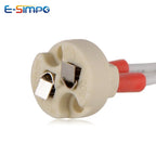 5/10/20/50Pcs MR16 Base Ceramic Socket Base with Silicone Cable for LED and Halogen Lamp MR11 G4 G5.3 GY6.35 Accessory 15cm