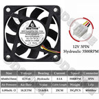 Gdstime 60MM Fan 24V 12V 5V Fan 60MMx15MM Brushless DC Exhaust Axial Cooling Fan 6cm 6015 Cooler for PC Equipment CPU Cooling
