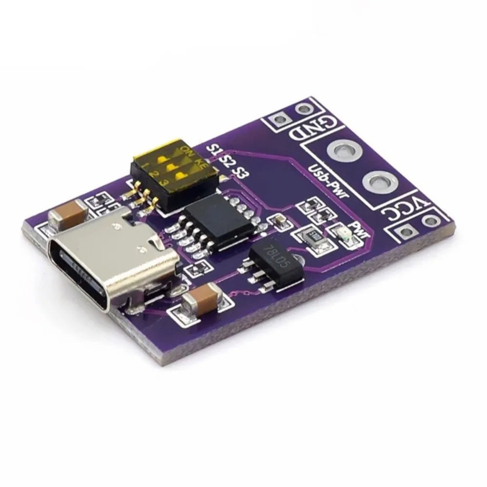 1-100PCS PD/QC/AFC Fast Charge Decoy Trigger Type-C Decoy Module Board with DIP Switch 5V 9V 12V 15V 20V Fixed Voltage Output