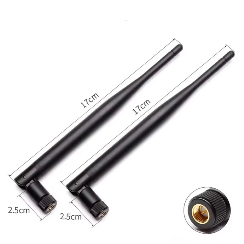 2pcs/Lot 2.4 G Wifi Bluetooth Antenna, High Gain Collapsible Plastic Rod Aerial SMA Pin/Hole, Plug And Play Fast and Convenient