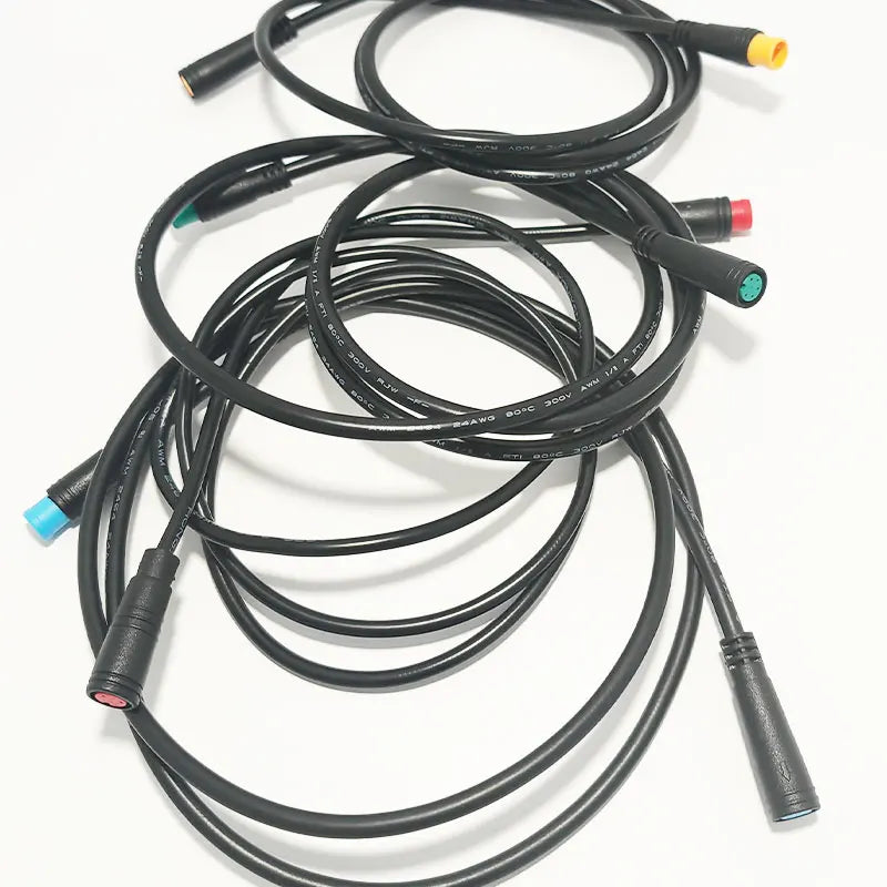 1m M8 2 3 4 5 6 Pin core male to female Julet Electric Butt Cable Plug Connector Scooter Brake waterproof Signal Sensor cord