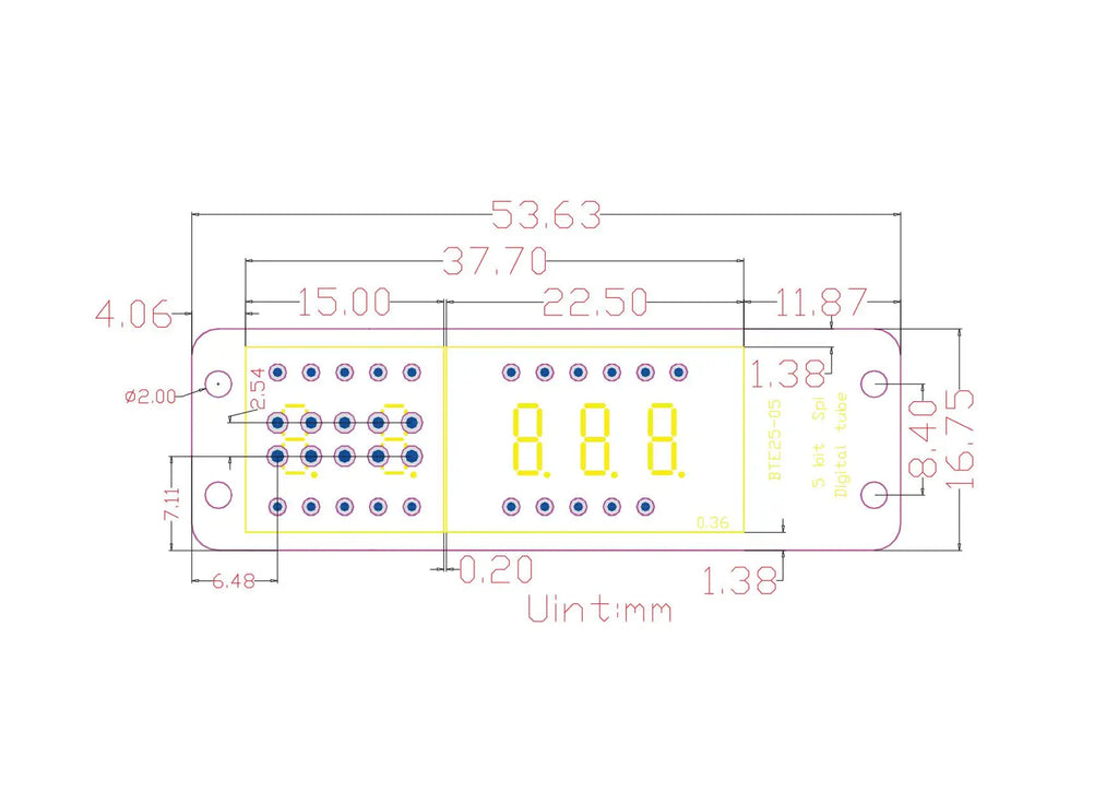 MAX7219 0.36 Inch 5 Bits Digital LED Display 7 Segment Module 6 Color Available for Arduino STM32 STC AVR ESP32 Unwelded