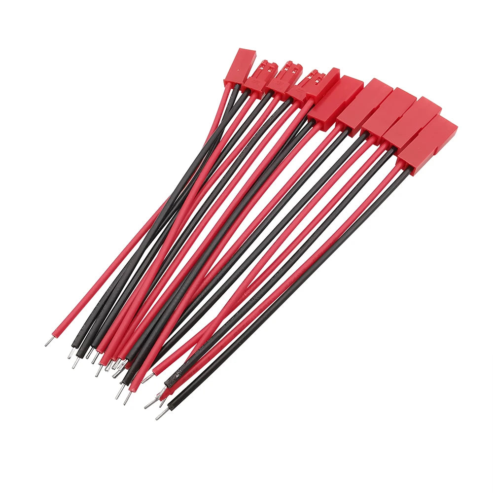 JST 2 Pin Male and Female Cable Connector JST 2P Wire Plug Jack Connectors for  LED Light Strip RC BEC Battery DIY FPV Drone