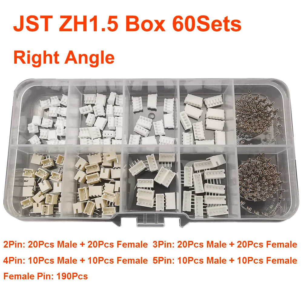 JST Box SH1.0/MX1.25/PH2.0/XH2.54/VH3.96/SM2.54/SYP Pitch Connector Terminal Kit SMD/Straight/Right Angle Type DIY