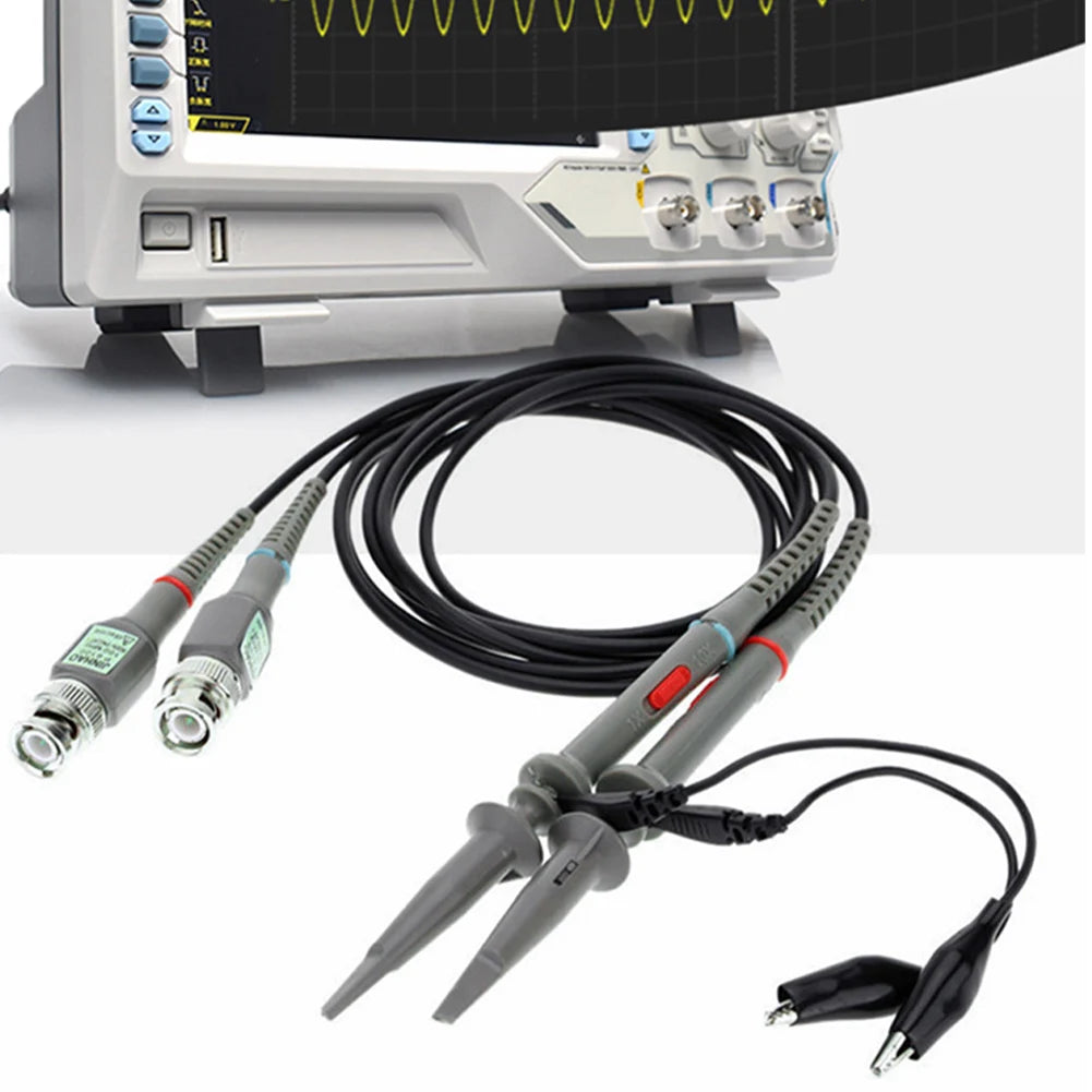 2-10PCS P6100 BNC Oscilloscope Probe Kit High Precision Scope Analyzer Alligator Clip Probes Test Leads 100MHz Oscilloscope Part