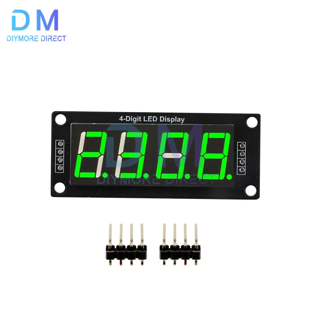 TM1637 LED Display Module for Arduino 4 Digit 7 Segment 0.56 inch Time Clock Indicator Tube Module Red Blue Green Yellow White