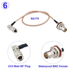 DIN 1.0/2.3 Mini BNC Male to BNC Male/Female Connector RG179 RF Coaxial Cable HD SDI 75ohm For Blackmagic HyperDeck Shuttle