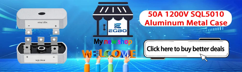 50A 1200V SQL5010 Aluminum Metal Case 3 Phase Diode Bridge Rectifier 50Amp SQL50A Module