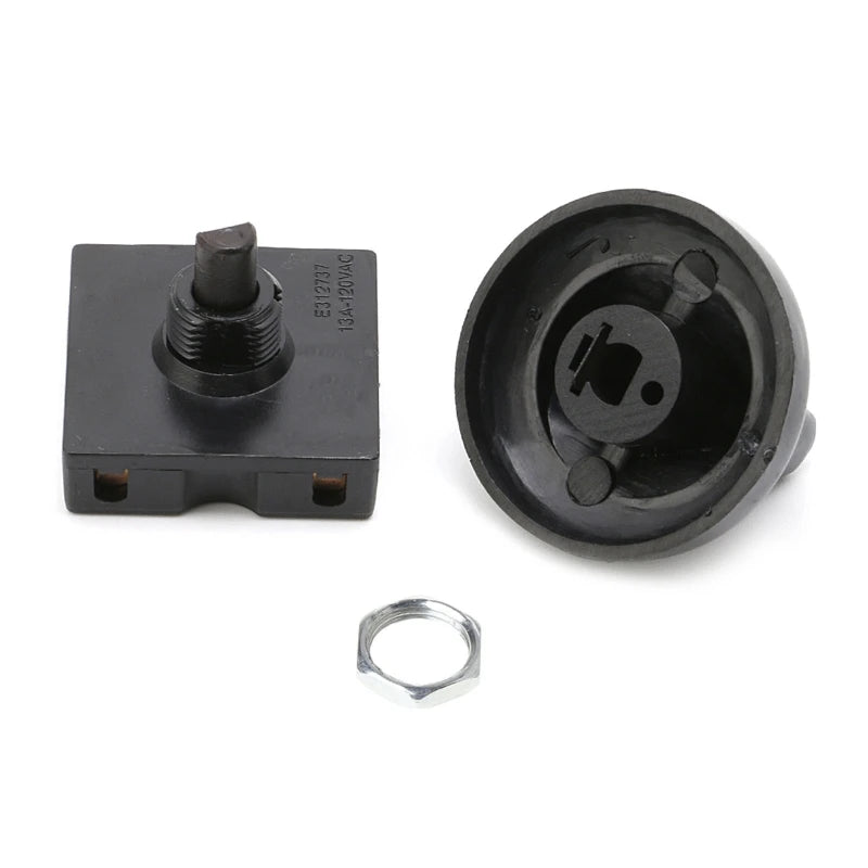 OOTDTY 4-Position 3-Speed Fan Selector Rotary Switch Governor with Knob 13AMP 120V-250V