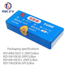 10*38 Fast blow Ceramic Fuse 8.5X31.5MM 14X51MM 22X58MM Fuse 380/500V 0.5A 1A 2A 5A 6A 10A 16A 20A 32A RO14 RO15 RO16 RO17