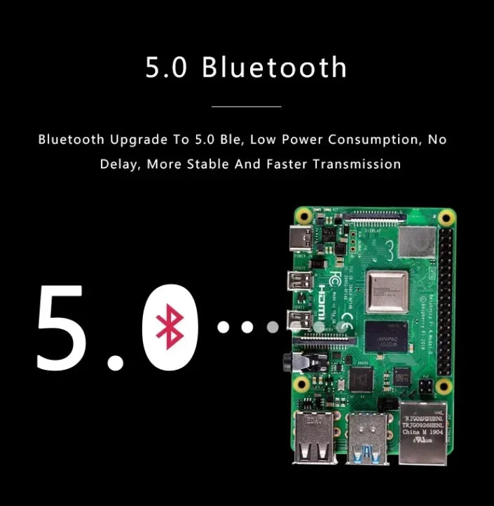 Original Raspberry Pi 4 Model B 1GB/2GB/4GB/8GB RAM 64 bit quad core processor 1.5GHz, supports WiFi Bluetooth 5.0