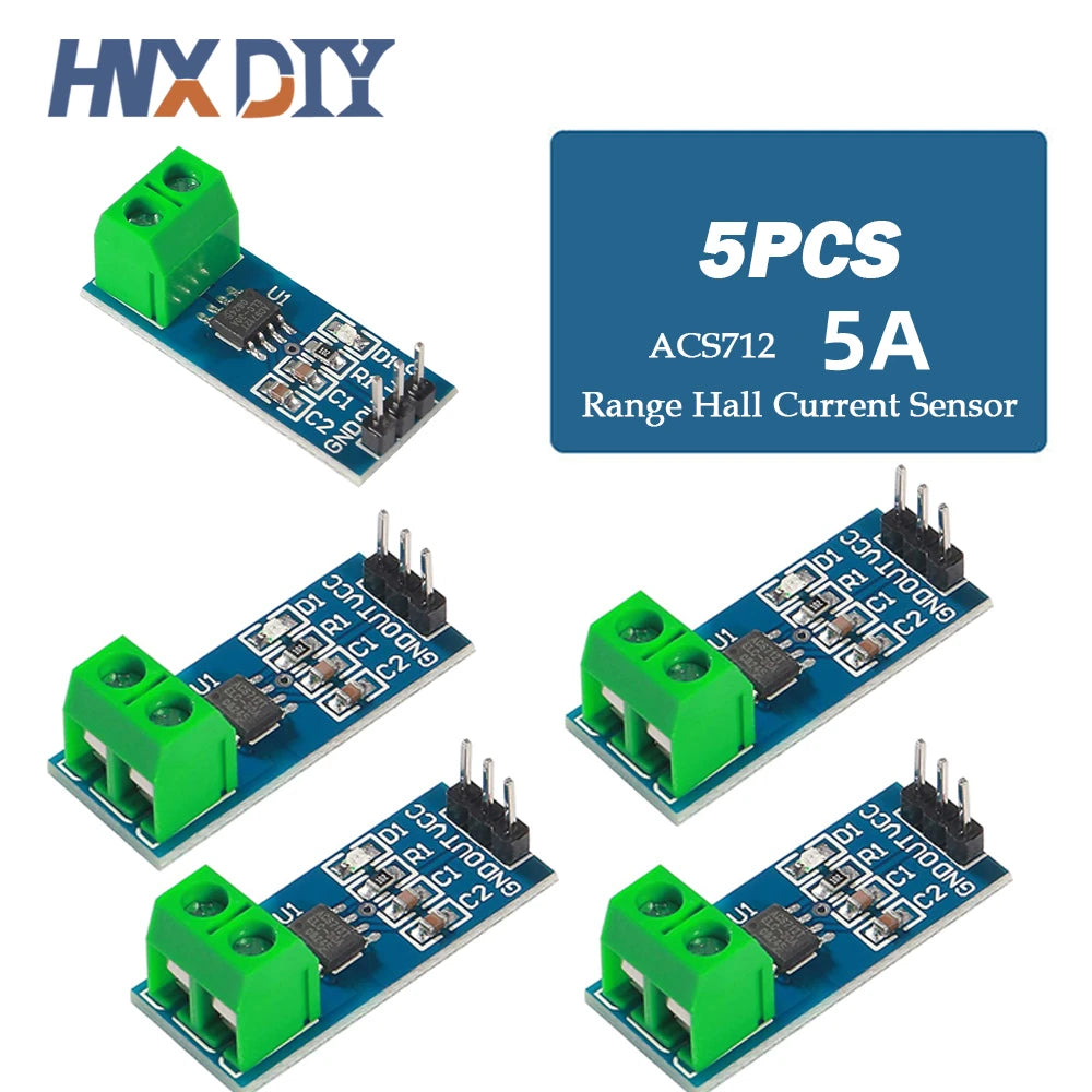 5/10Pcs ACS712 5A 20A 30A Range Hall Current Sensor Module ACS712 Sensors Module For Arduino DIY Electronic Kit