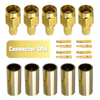 RG58 Cable Coax Adapter for WIFI Antenna Extension Cable SMA Male Female Connectors and Coaxial Cable Crimping Tool
