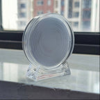 10Pcs Clear Collection Coin Holder Capsule with Display Stand and Gasket 17/20/25/27/30/33/38/40mm Coins Storage Organizer Box