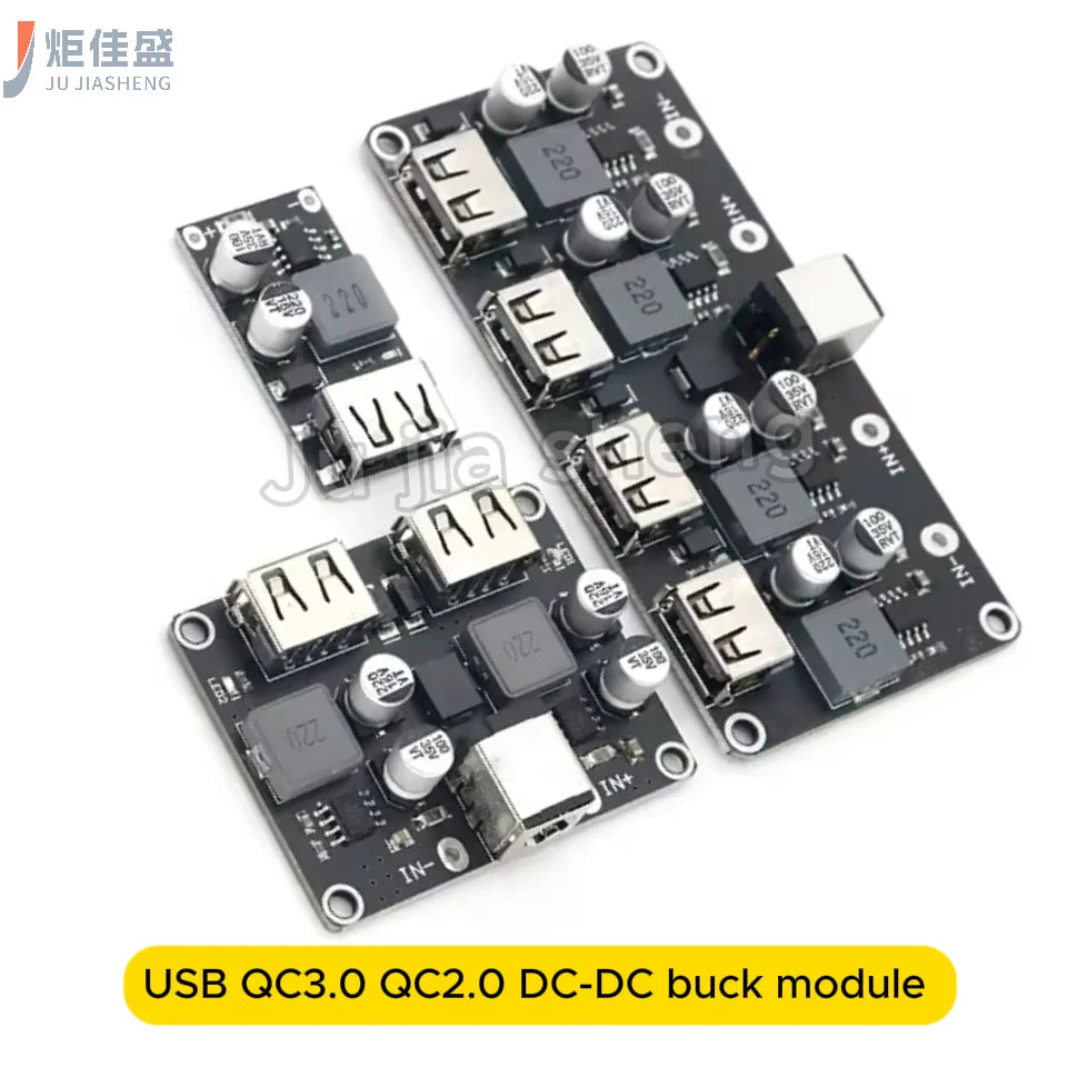 USB QC2.0 QC3.0 DC-DC Step-Down Module Buck Converter 6-32V 9V 12V 24V to 5V Fast Charger Circuit Board