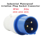 1 PCS 32A Aviation Industry Plug Socket Connector 3P/4P/5P IP44 Waterproof Surface Installation Wireless Concealed Installation