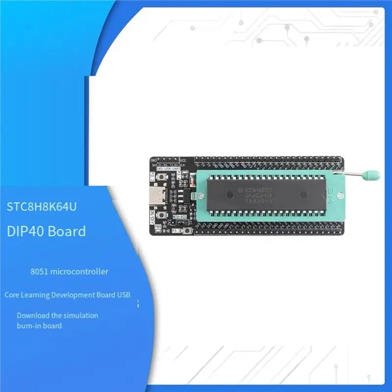 ABZZ-STC8H8K64U Core Board 8051 Microcontroller Core Learning Development Board USB Download Simulation Burning Seat
