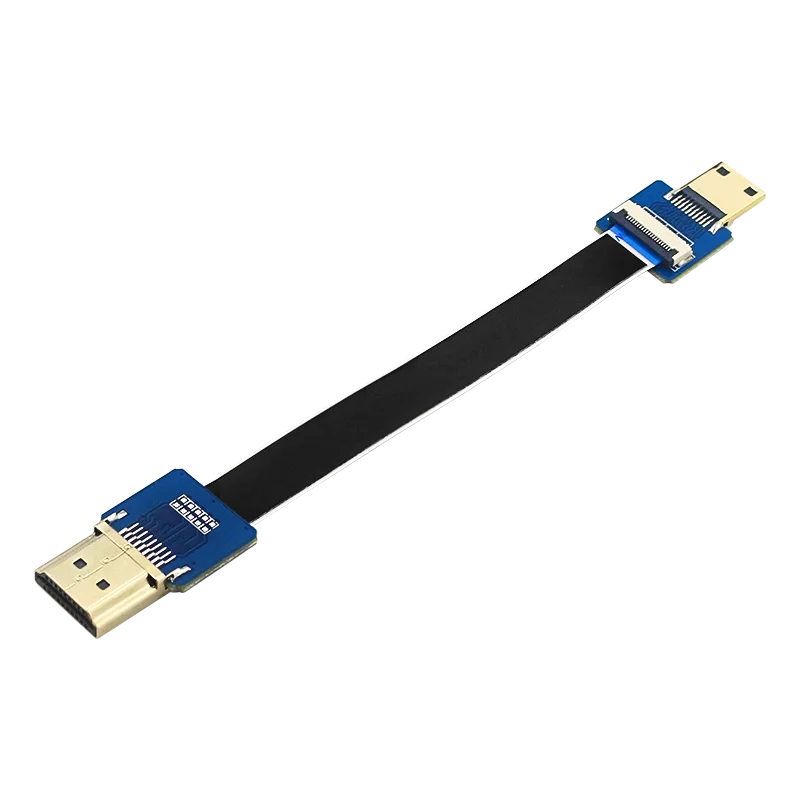 Anti-interference Ribbon FPV HDMI-Compatible Connector Flexible Flat Cable Raspberry Pi 4 Micro Mini HDMI-compatible Orange Pi