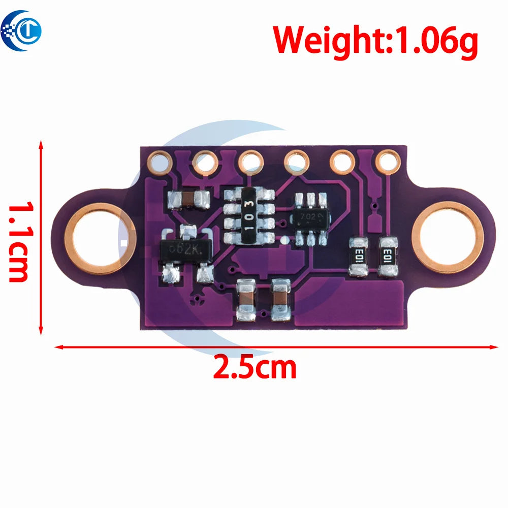VL53L0X Time-of-Flight (ToF) Laser Ranging Sensor Breakout 940nm GY-VL53L0XV2 Laser Distance Module I2C IIC 3.3V/5V For Arduino