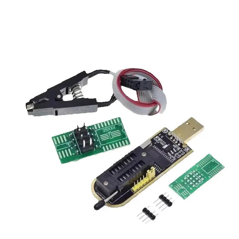 CH341A/CH341B USB Programmer Module for SOIC8 SOP8 EEPROM 93CXX 24CXX 25CXX Series BIOS Flash Test Clip DIY Kit