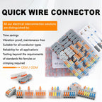 DIY GO 40PCS Lever Wire Connectors Assortment Pack Compact Splicing Connector Kit for Electrical Quick Connection Terminals