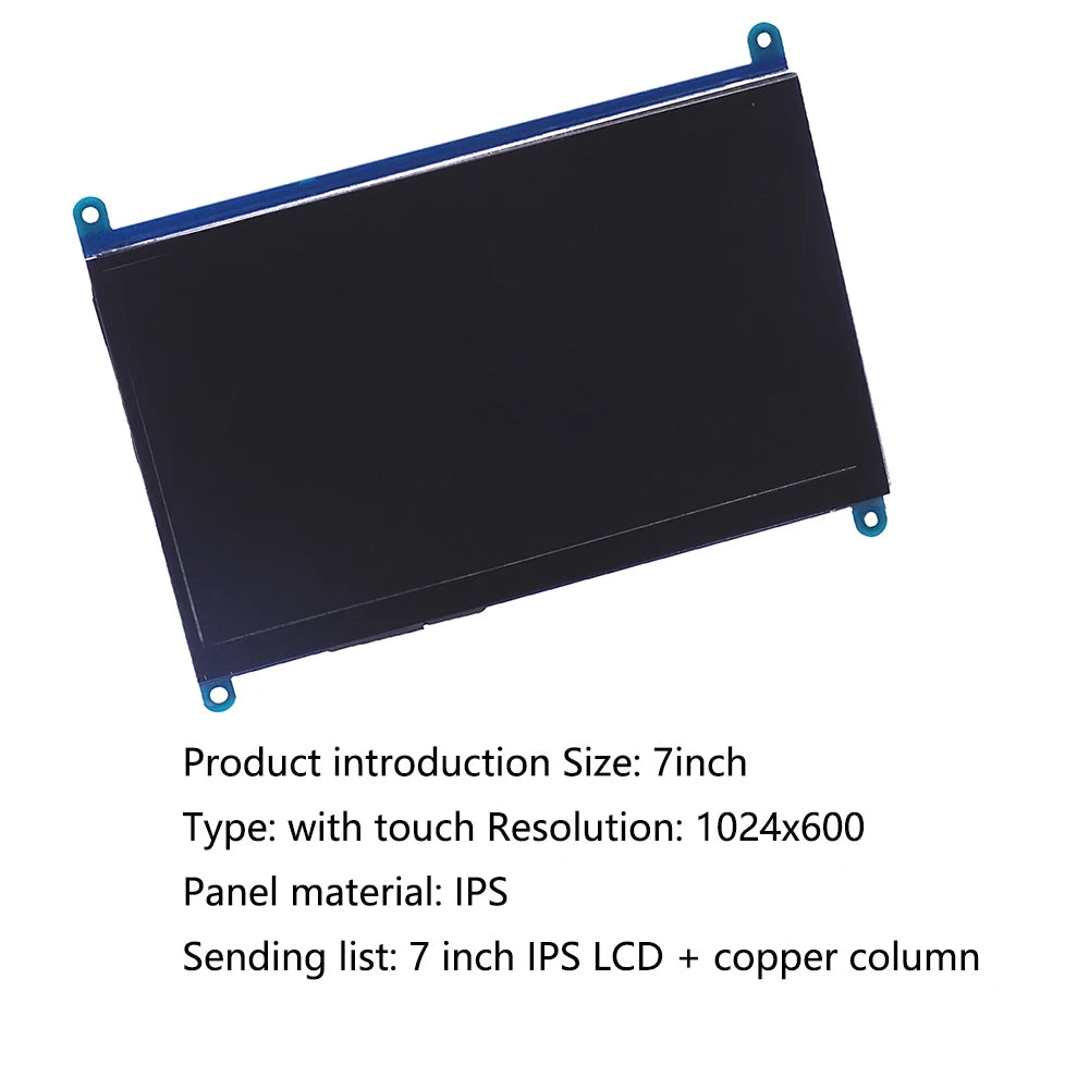 7 inch LCD Display HDMI-compatible Touch Screen 1024x600 Resolution Capacitive Touch Screen Support Systems for Raspberry Pi