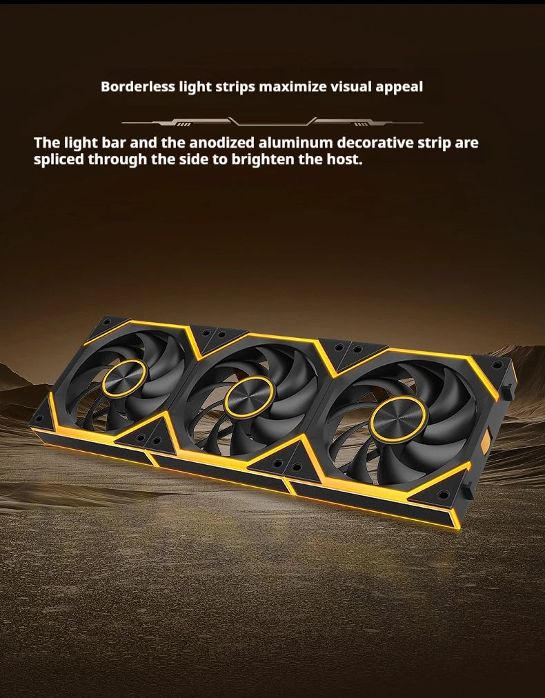 Star Brick P1 Jungle Leopard Interstellar SE Building Block Fan Triple ARGB 12cm Desktop Computer Wireless Splicing Fan