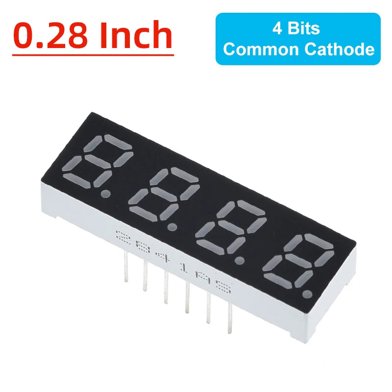 TZT 0.28/0.36/0.4/0.56 inch LED display 7 Segment 1/ 2 / 3 / 4 Bit Digit Tube Red Common Cathode / Anode Digital led 7segment