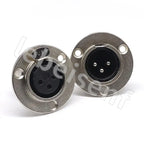 3/4/5pin Round Male/Female Metal XLR Speaker Panel mount socket Connector Adapter Audio Microphone Socket