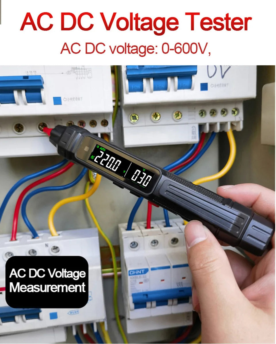 Smart Digital Multimeter 6000 Counts Non Contact High Precision Voltage Detector Pen Auto Range Capacitance OHm NCV Tester