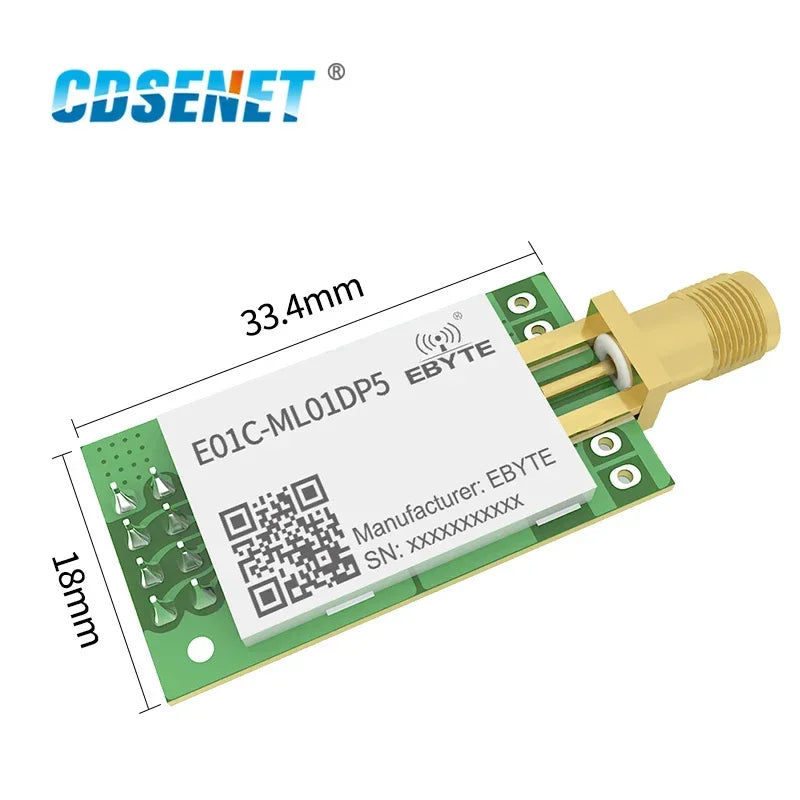 5pcs SPI Module 100mW 20dBm E01C-ML01DP5 Si24R1 2.4GHz PA LNA Rf CDSENET 2.5km Long Range Wireless Transmitter Receiver NRF24L01