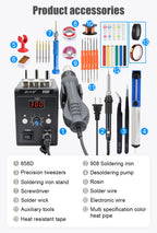 JCD Hot Air Gun 858D BGA Rework Soldering Station Heat Gun 220V 700W Hair Dryer For Soldering SMD SMT IC Welding Repair Tool