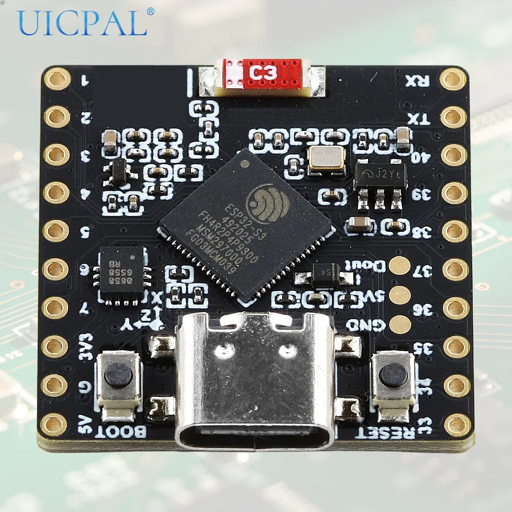 ESP32-S3-Matrix Development Board Module 8x8 RGB LED Matrix 6-Axis Gyroscope Sensor 4MB Flash 2MB PSRAM 2.4GHz WiFi BLE Type-C