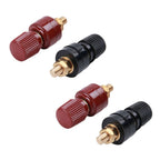 2pairs M6 Thread Screw Terminal High Current Binding Post Insulating Plastic Brass Binding Post Terminal Connector For Welding