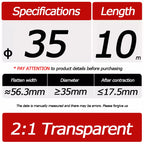 10 Meter/Lot Heat Shrink Tube 2:1 Clear Transparent Tubing Shrinkable Wrap 1mm - 60mm Cable Sleeve Wire