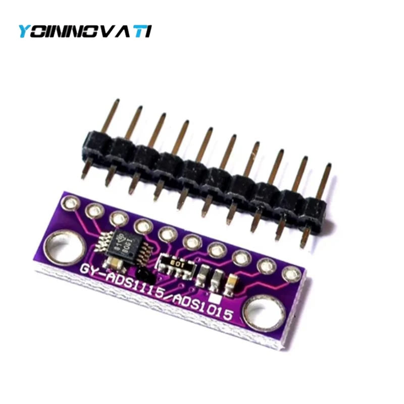 YT 1PCS ADS1115 & ADS1015 16-Bit 4-Channel Analog-to-Digital Converter Module, Programmable Adjustable Gain