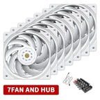 TEUCER T30 CPU Cooler Fan 2150RPM 4PIN PWM 12cm Computer Case Cooling System Fan S-FDB Bearing Silent PC Gamer CPU Cooler 120mm