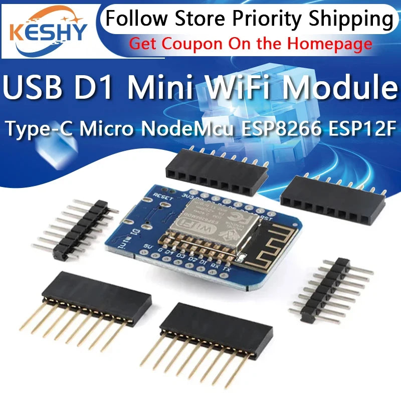 Type-C Micro USB D1 Mini NodeMcu ESP8266 ESP-12F Mini NodeMCU Lua 4M Bytes WiFi Module Wireless WiFi Module for Arduino