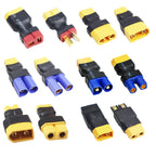 5Pcs Adapter XT60 To XT30 XT90 EC5 TRX T Female To Male Plug Deans Connectors Plug RC Helicopter Quadcopter Lipo Battery Control