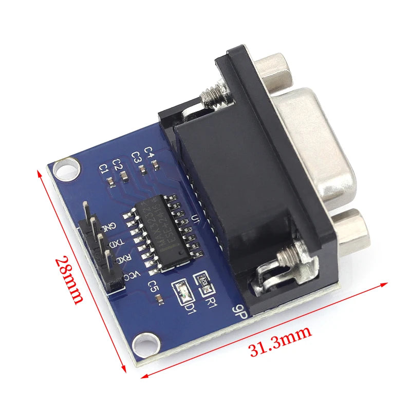 1/3/5Pcs MAX3232 RS232 to TTL Serial Port Converter Module DB9 Connector MAX232 For Arduino Javino