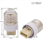 2pcs E14 To G9, E27 to G9 Light Socket Adapter Fireproof Porcelain G9 LED Halogen CFL Lamp Bulb Base Holder Converter Extender