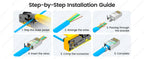 JEYI 100PCS Shielded RJ45 Cat7 Pass Through connectors 8P8C Gold Plated 2-Pc Pass Through Modular Data Plug Network Modular Plug