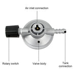Low Pressure Gas Regulator Adjustable Flow Low Pressure Propane Regulator Barb Hose Connection 7/16 Inch Disposal Bottle Valve